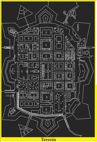 Immagine tratta da Terezin. Il ghetto-modello di Eichmann di B. Murmelstein. Editrice La Scuola, 2013
