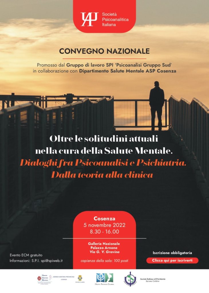 Cosenza, 5 novembre 2022. Oltre le solitudini attuali nella cura della Salute Mentale. Report di A. Catanzaro