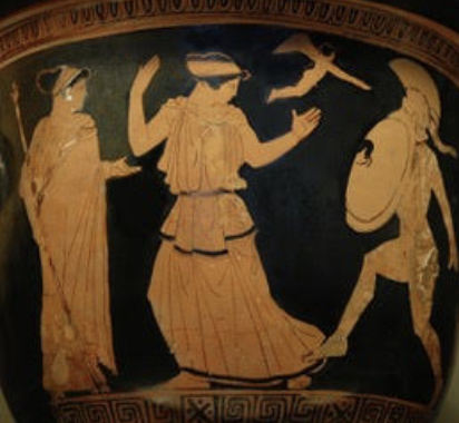 Elena e Menelao: Cratere attico (V secolo a. C.)