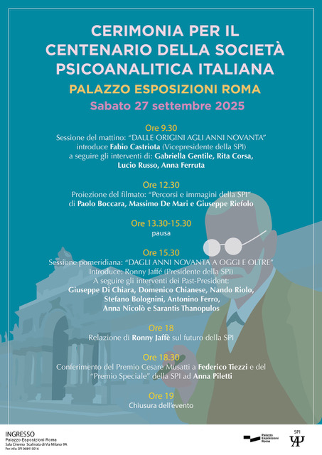 Centenario della Società Psicoanalitica Italiana 1925 - 2025. Roma, 27 settembre 2025 2