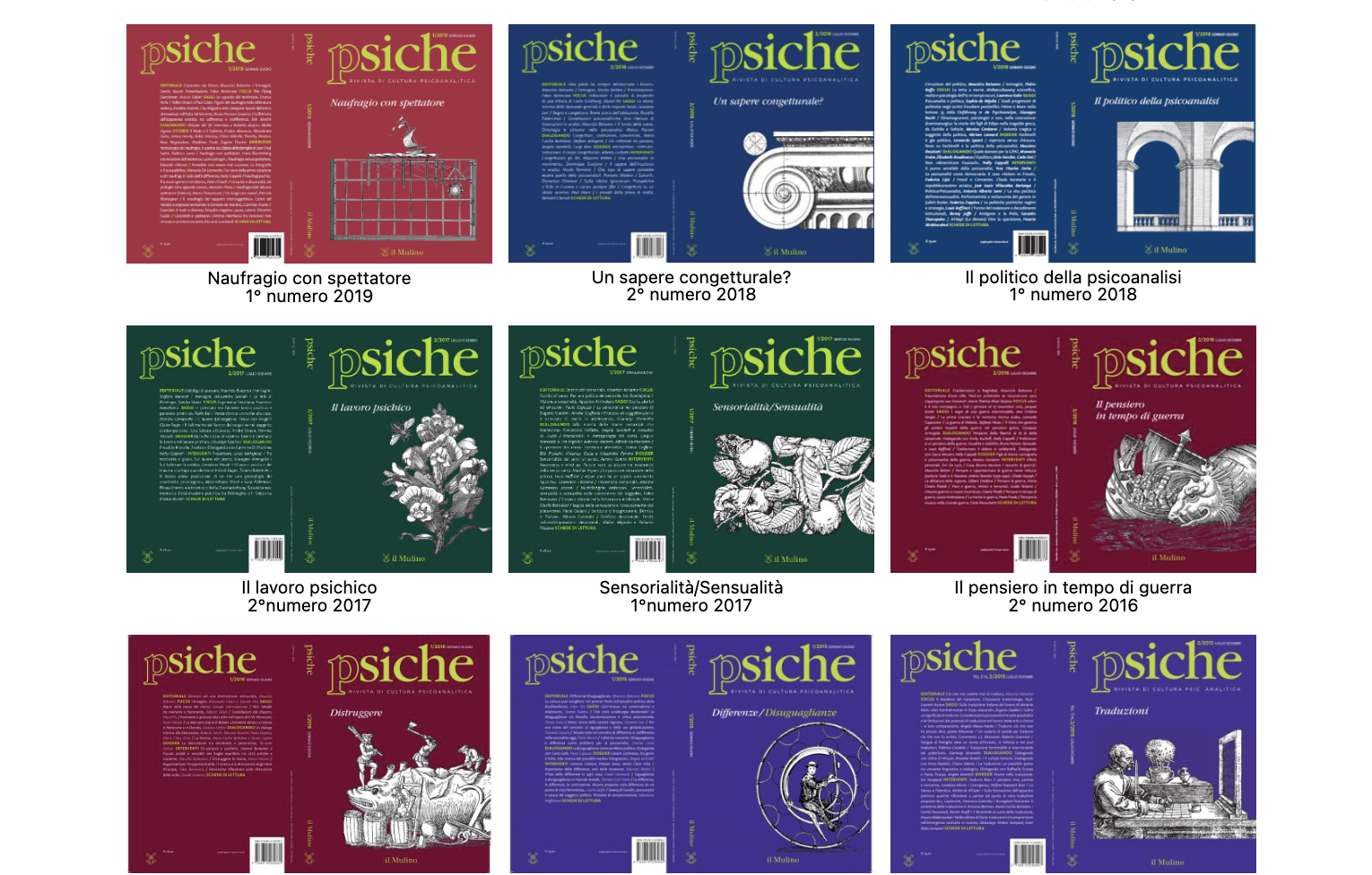 Copertine di Psiche (2002-2025)