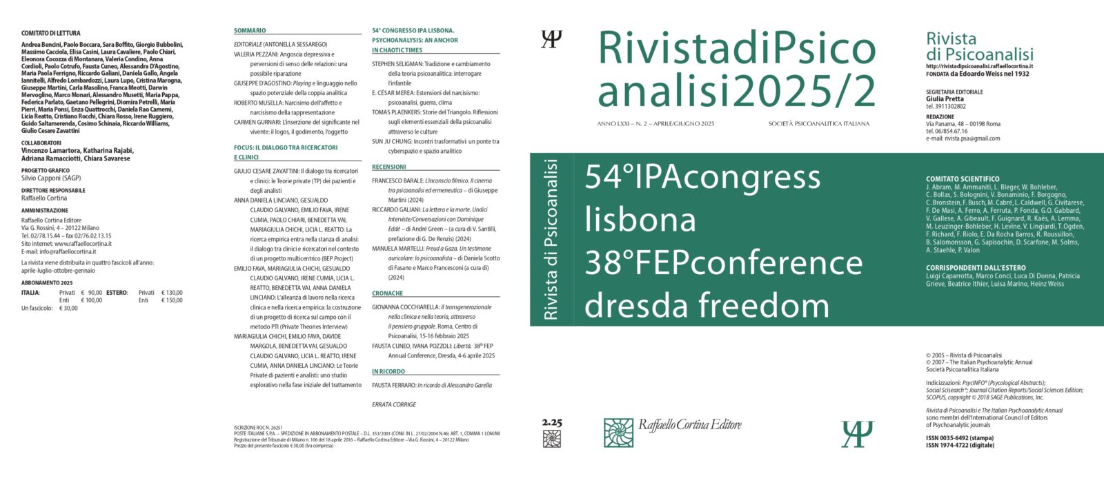 Rivista di Psicoanalisi 2025/2