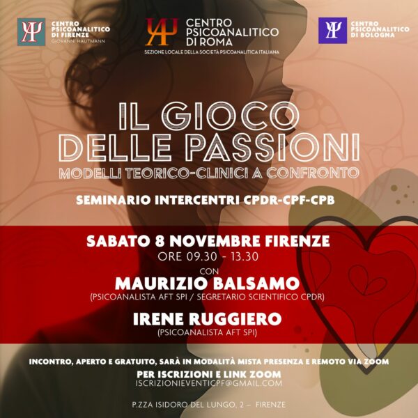 Seminario Intercentri CPDR-CPF-CPB: Il gioco delle passioni. Firenze e online